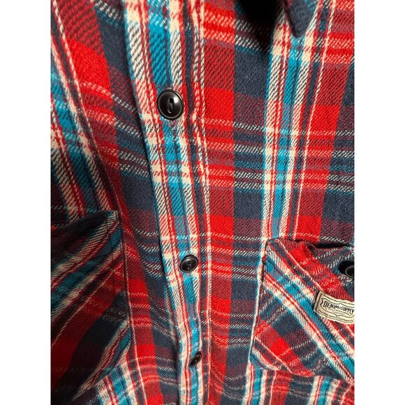 Denim & Supply Ralph Lauren Red Blue Plaid Flannel Shirt L – Vintage‎ Workwear - Picture 2 of 7